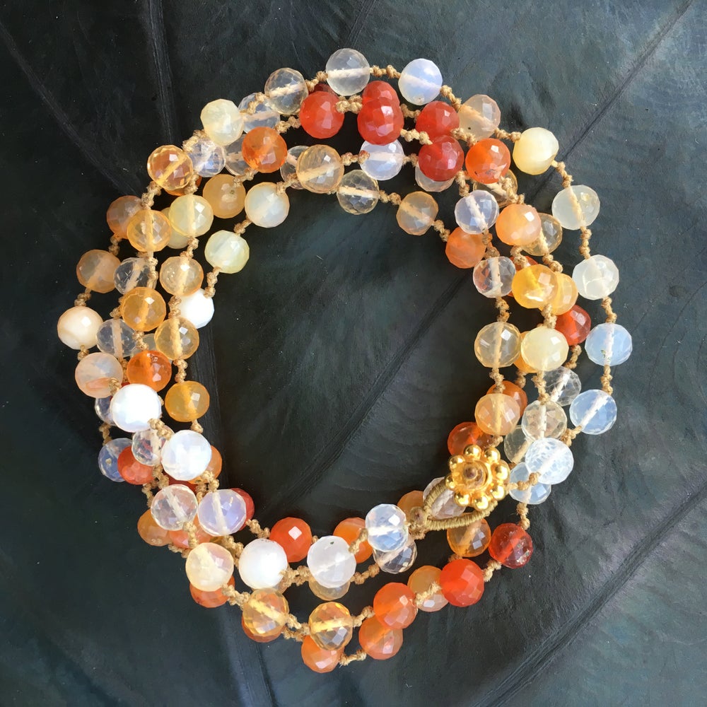 Mexican Fire Opal Lei