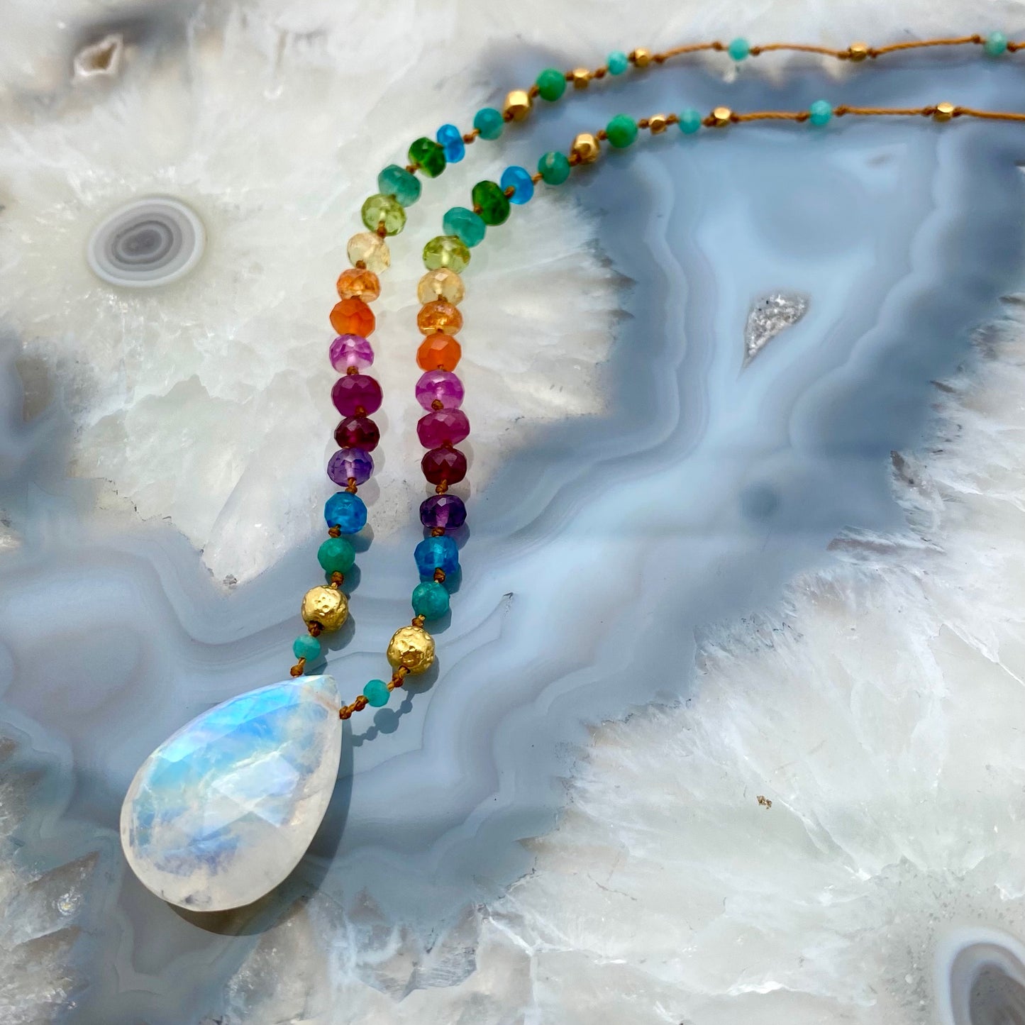 Moonstone & Gold Rainbow Mana