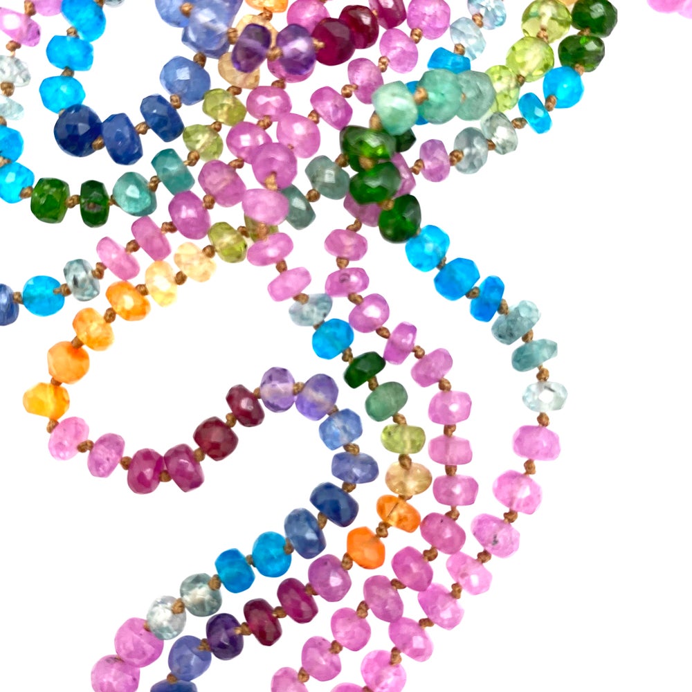 Pink Sapphire Rainbow Lei