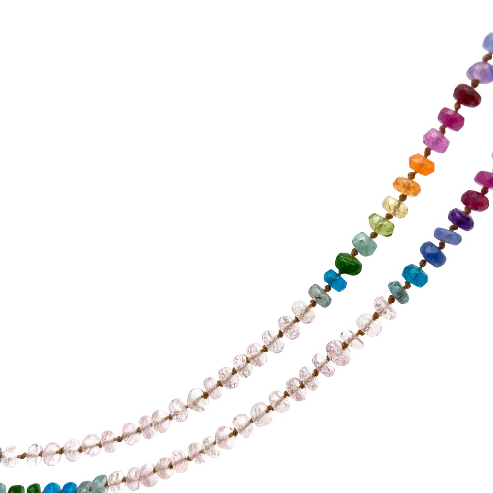 Morganite Rainbow Lei