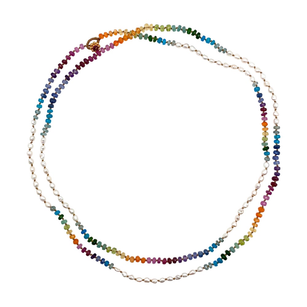 Keshi Pearl Rainbow Lei