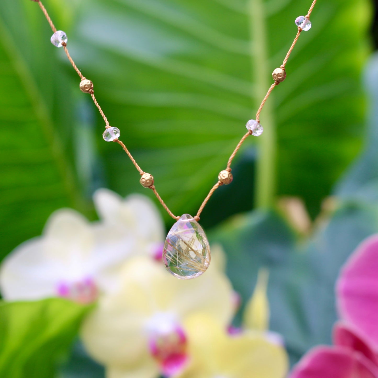 Rutilated Quartz Alohi Drop