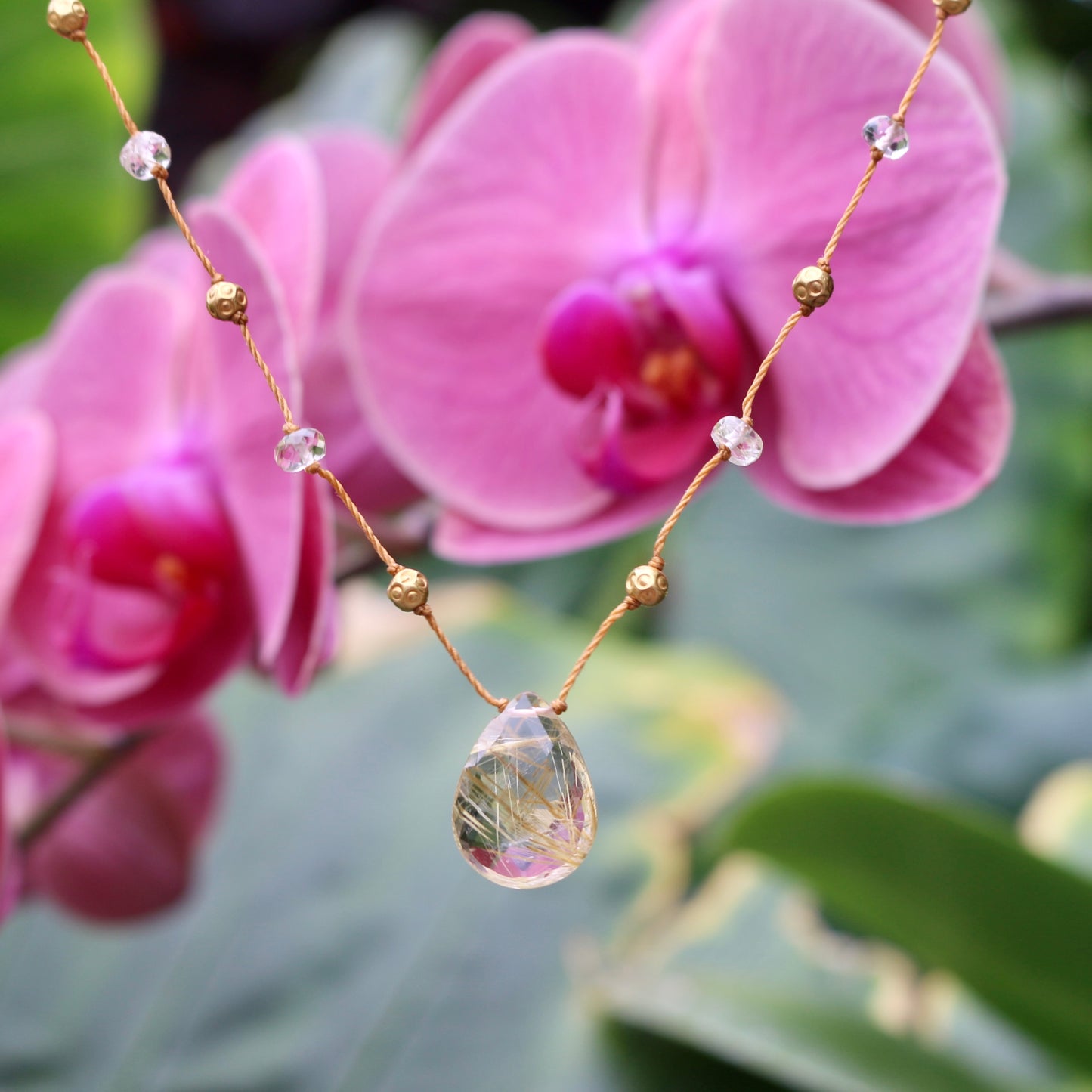 Rutilated Quartz Alohi Drop