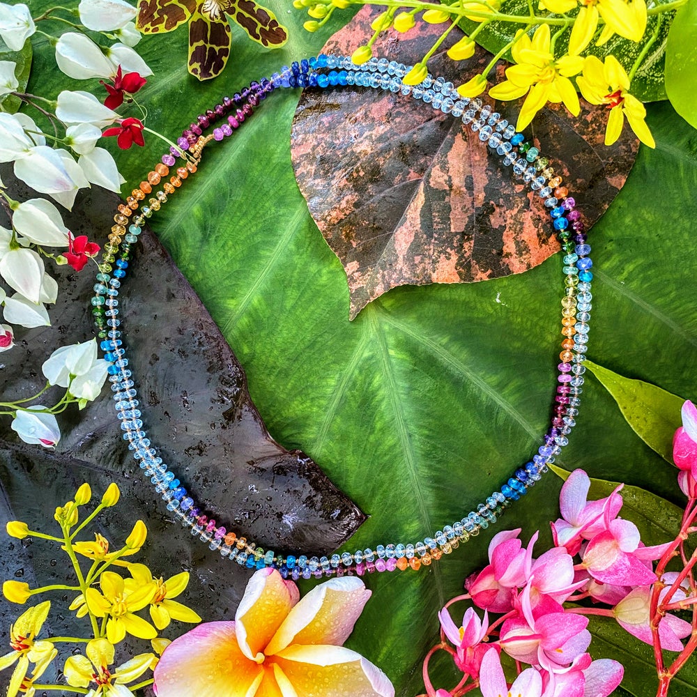Aquamarine Rainbow Lei