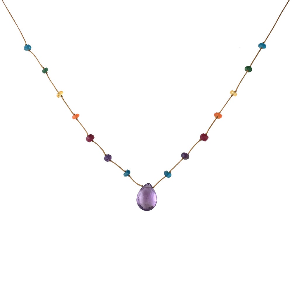 Lavender Amethyst Rainbow Drop