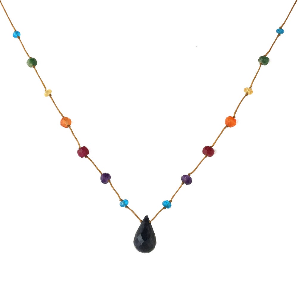 Blue Sapphire Rainbow Drop