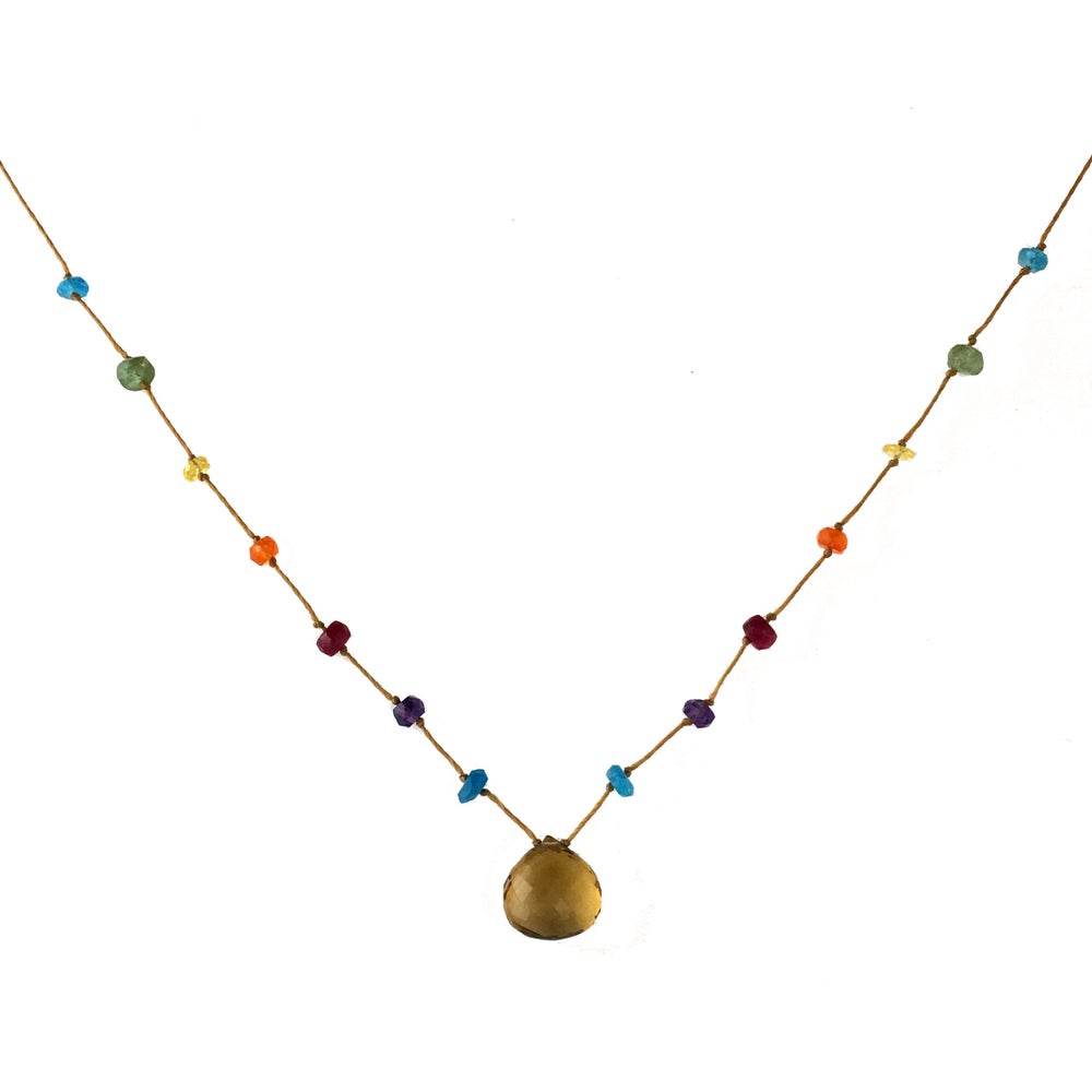 Honey & Olive Quartz Rainbow Drop