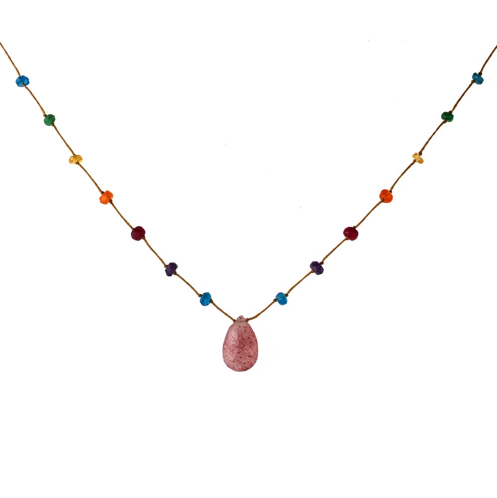 Strawberry Quartz Rainbow Drop
