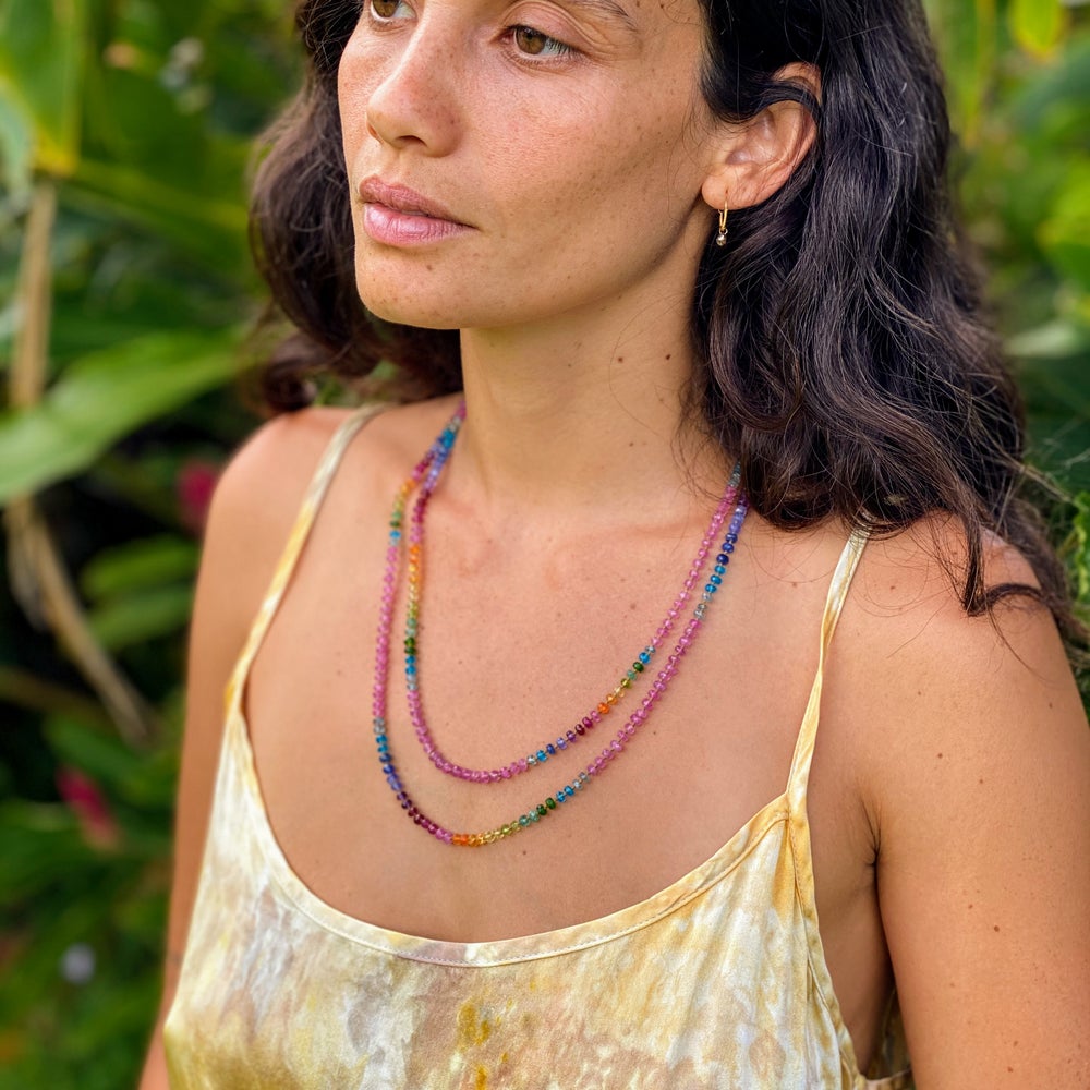 Pink Sapphire Rainbow Lei