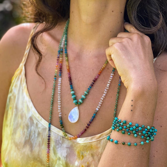 Moonstone Amazonite Rainbow Mana