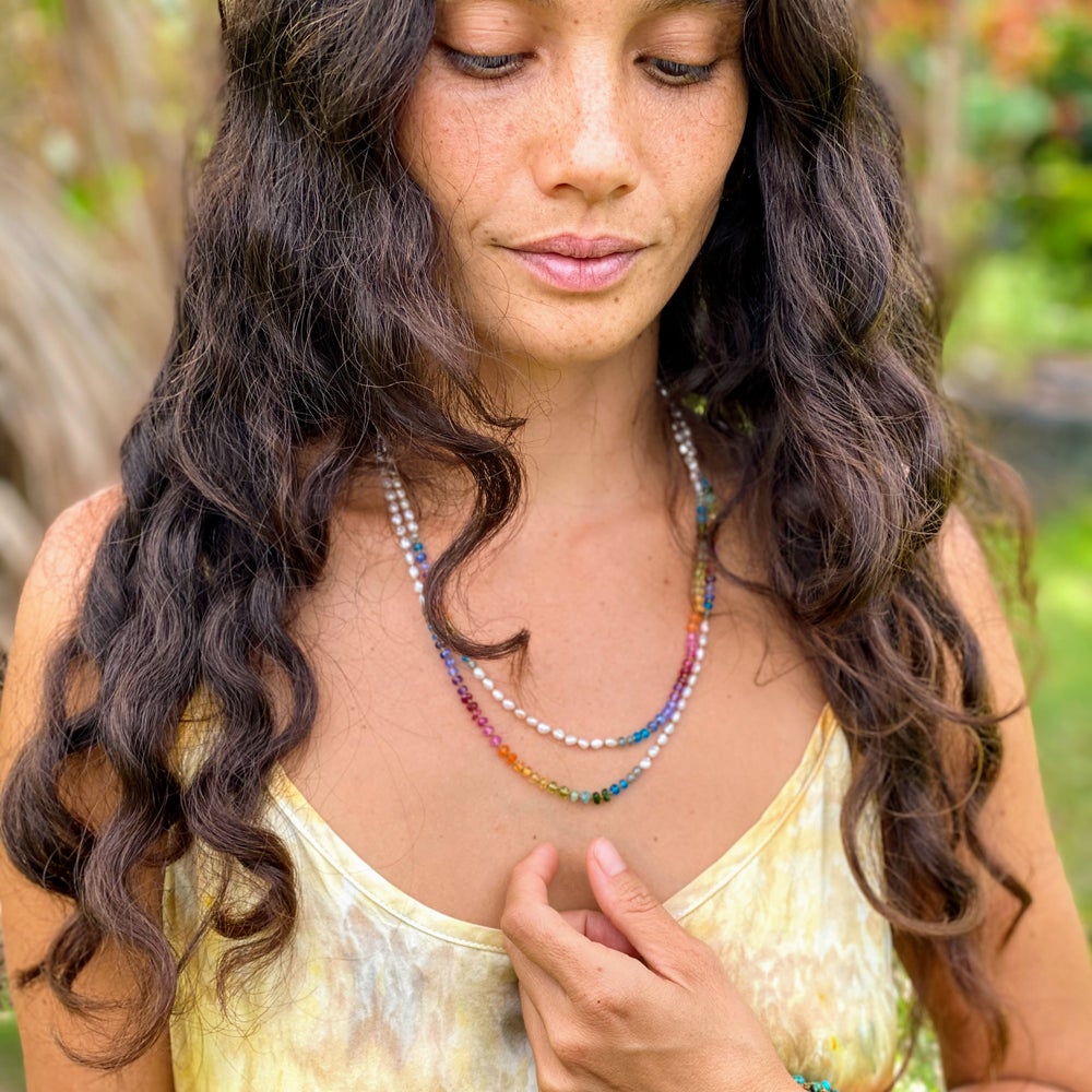 Keshi Pearl Rainbow Lei