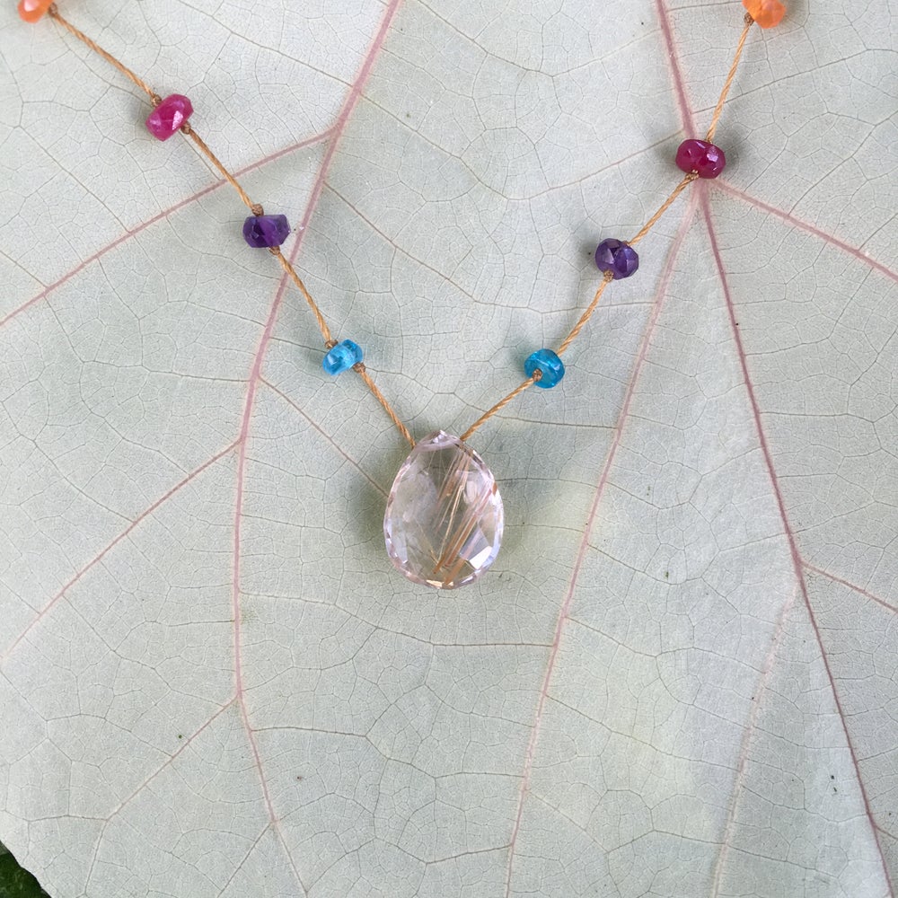 Rutilated Quartz Rainbow Drop