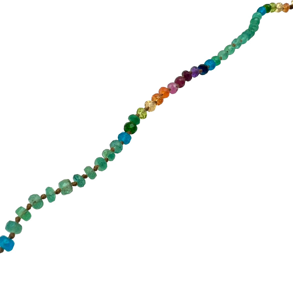 Zambian Emerald Rainbow Bracelet