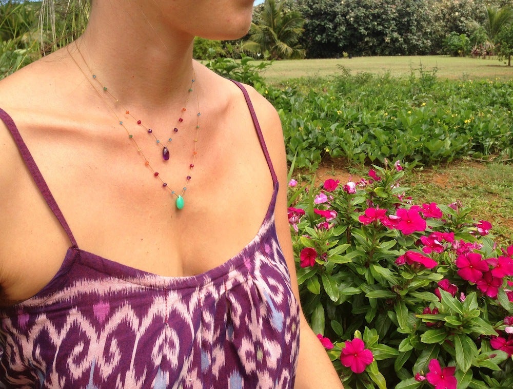 Amethyst Rainbow Drop