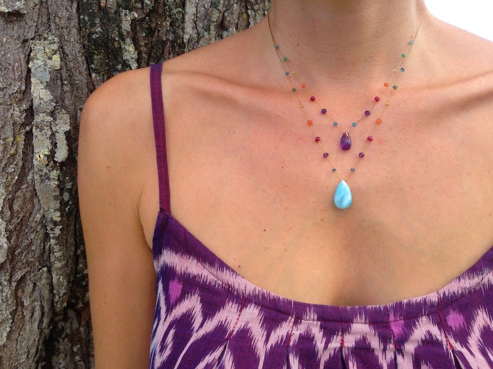 Larimar Rainbow Drop