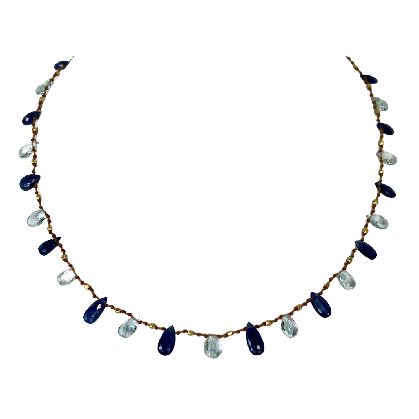 Blue Sapphire, Blue Zircon & Gold Ali'i