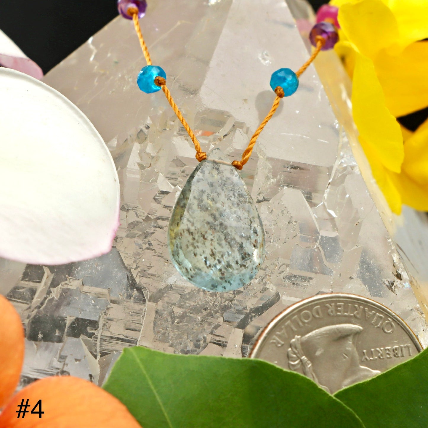 Moss Aquamarine Rainbow Drop