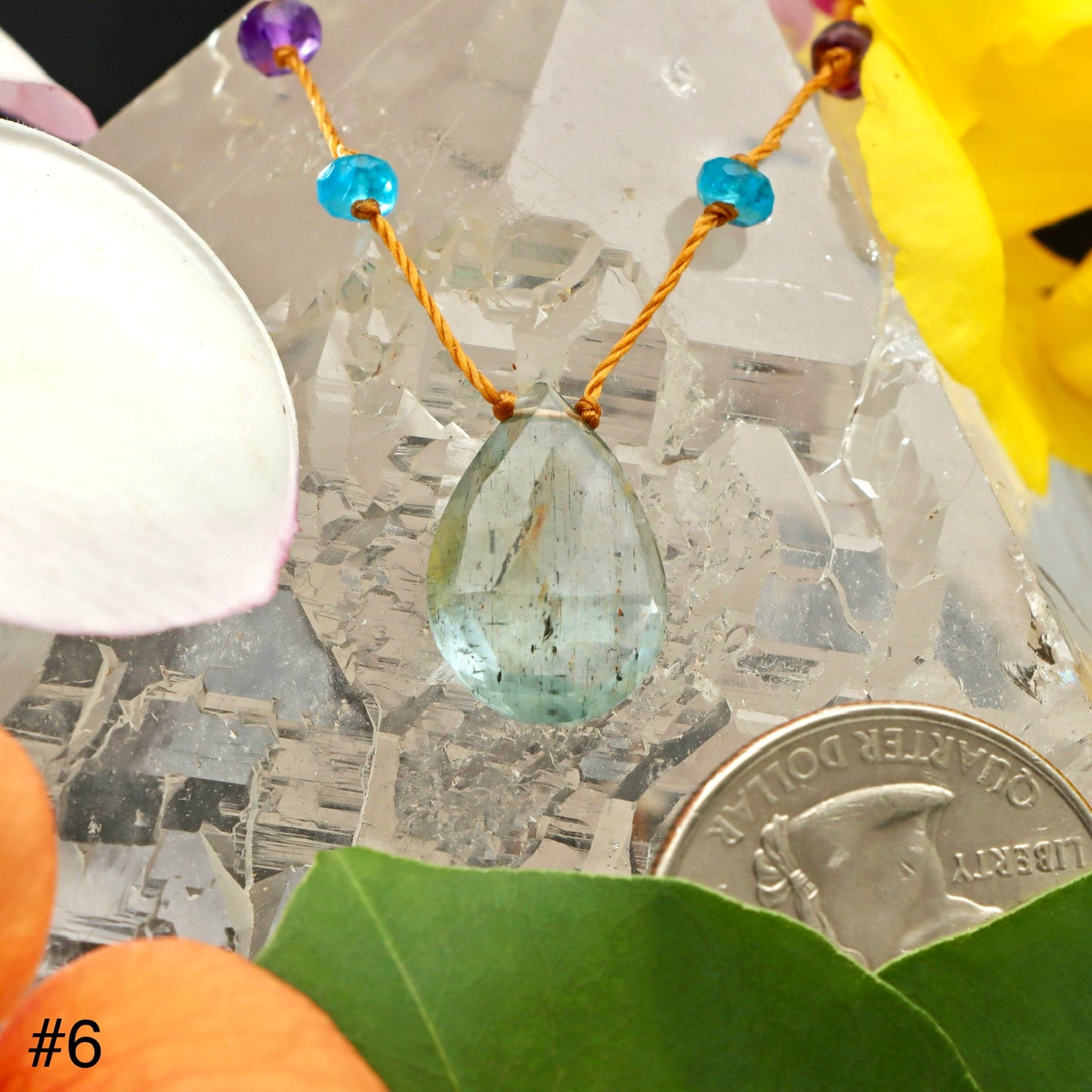 Moss Aquamarine Rainbow Drop