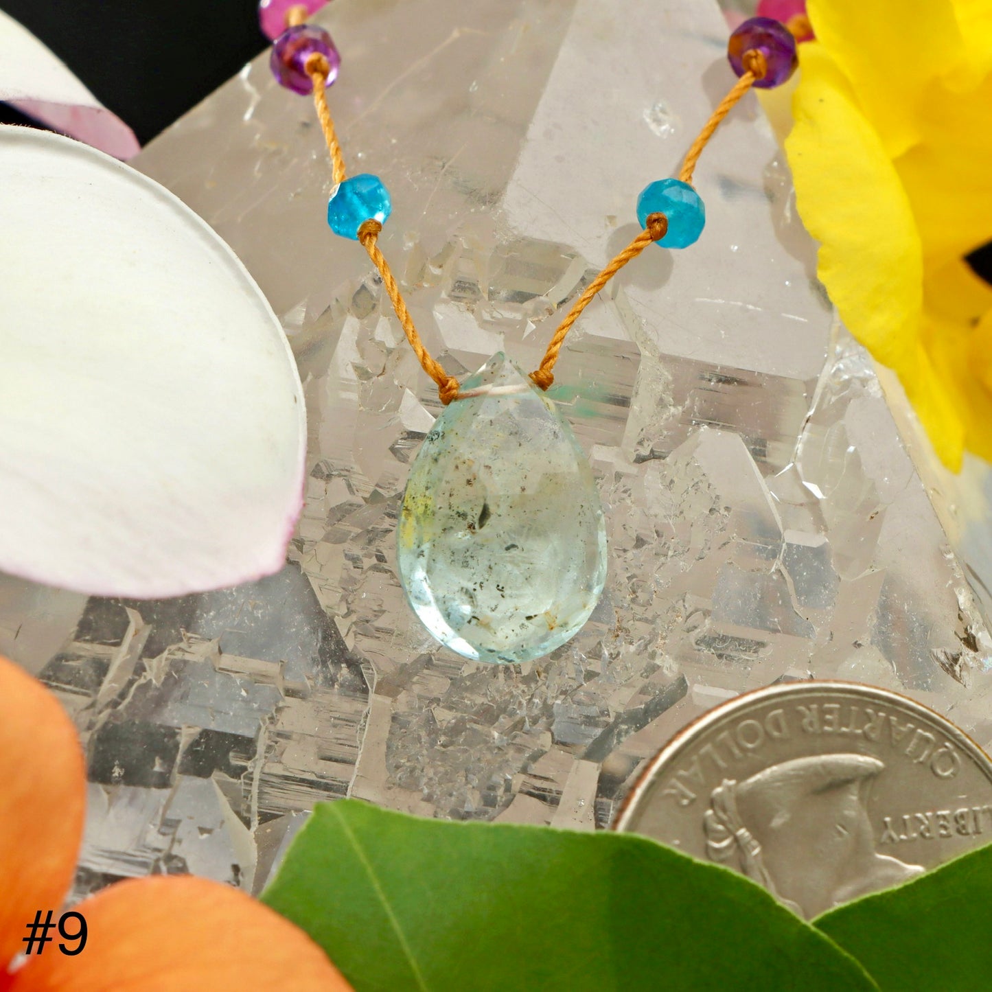 Moss Aquamarine Rainbow Drop