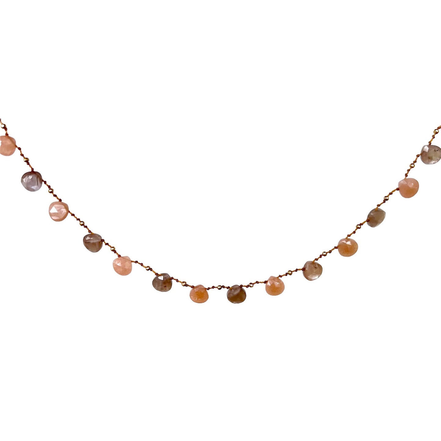 Peach & Chocolate Moonstone & Gold Ali'i