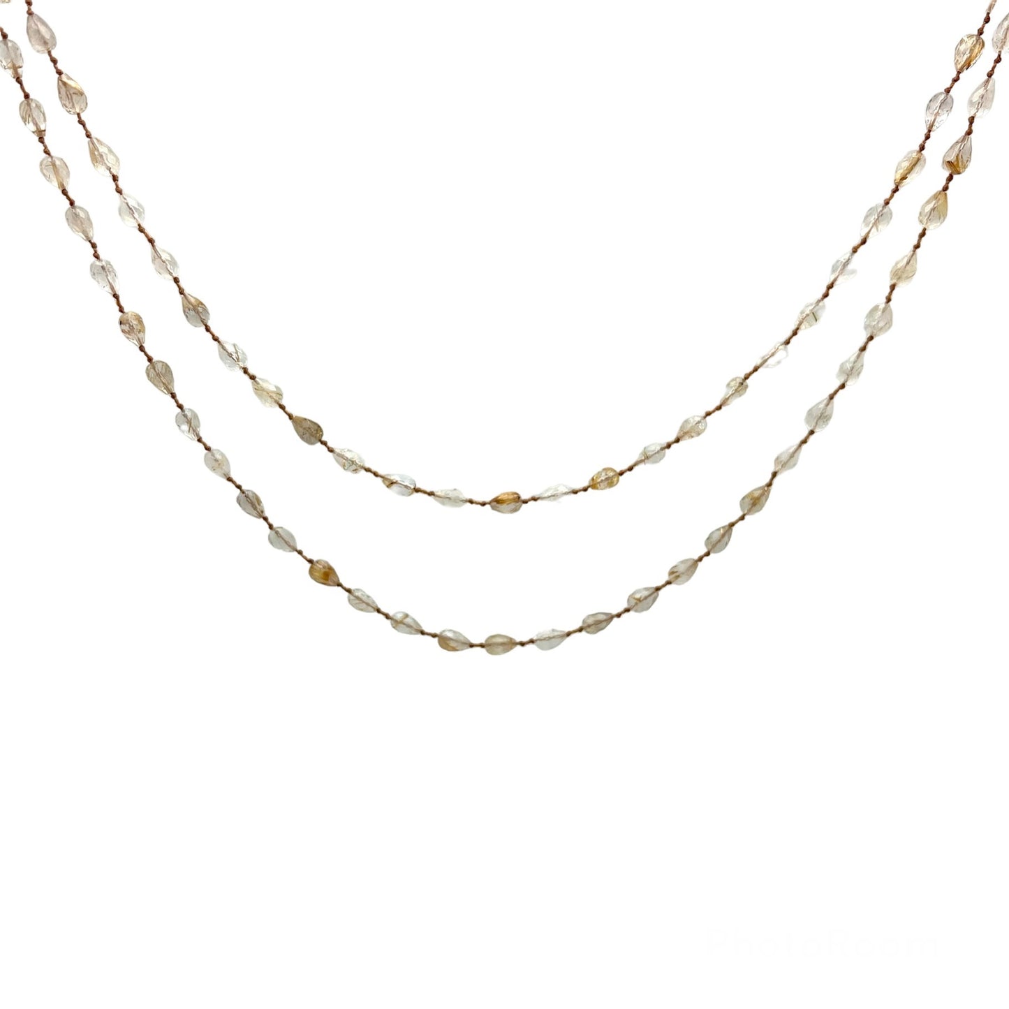 Rutilated Quartz Drop Lei