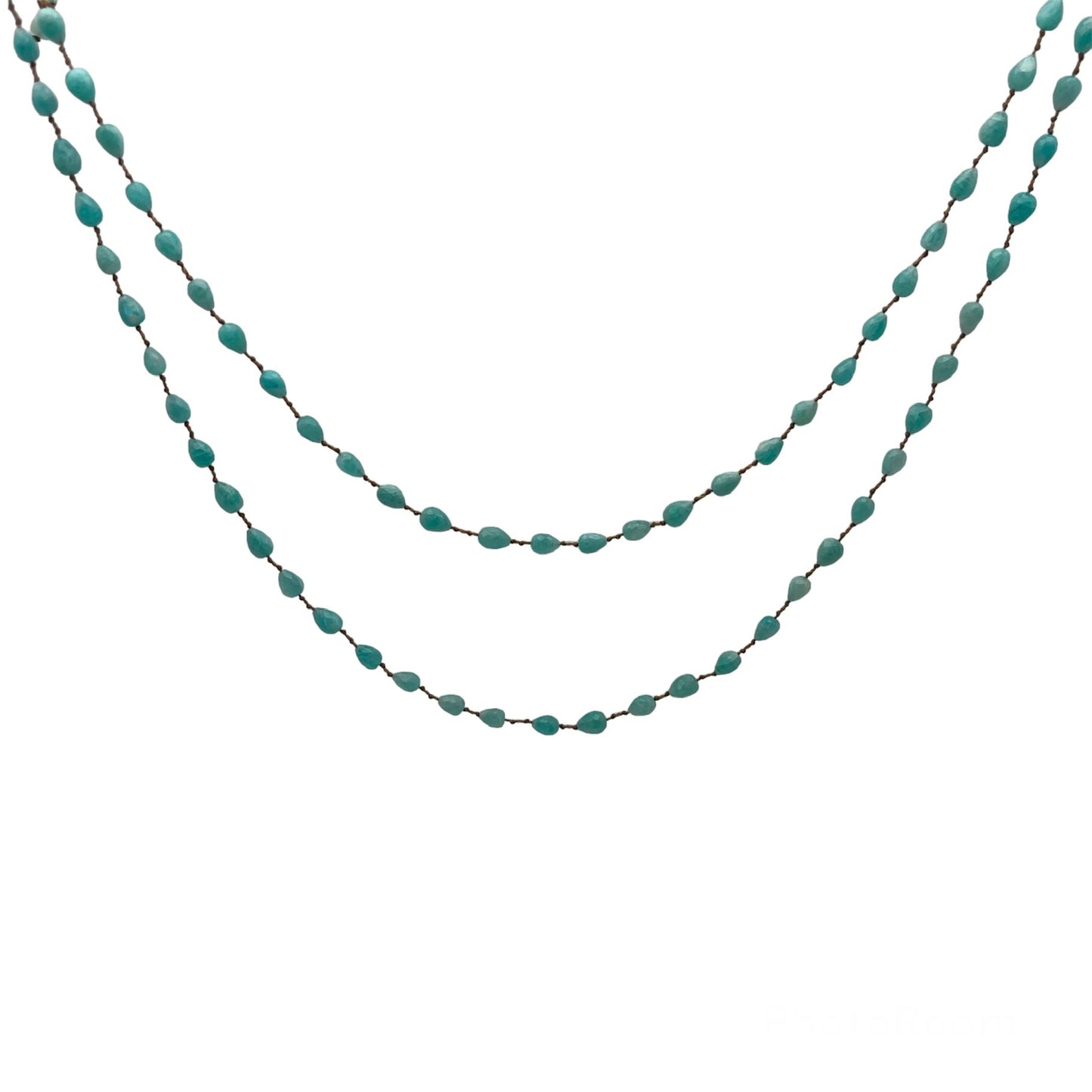 Aqua Amazonite Drop Lei