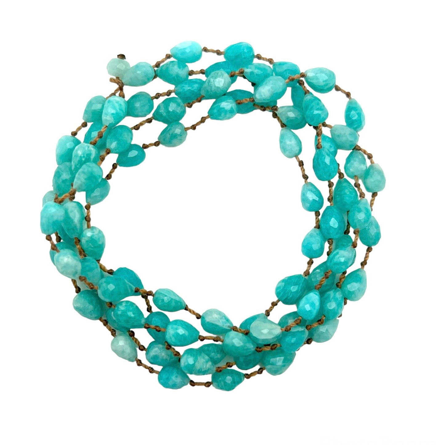 Aqua Amazonite Drop Lei