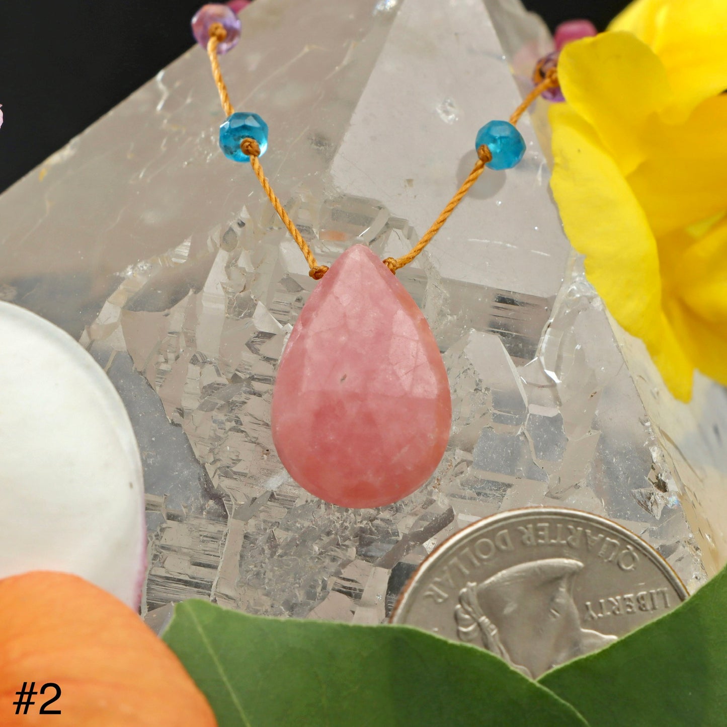 Rhodochrosite Rainbow Drop