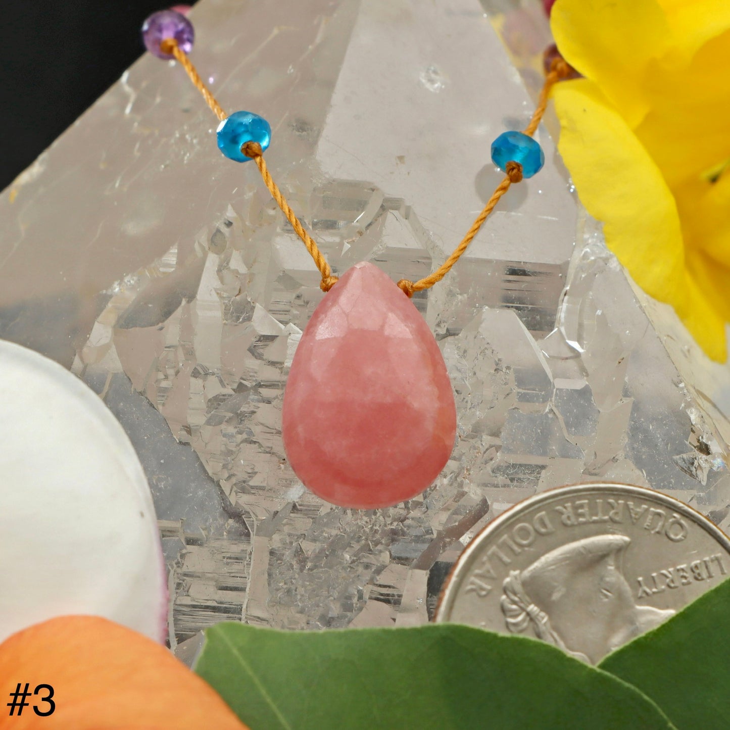 Rhodochrosite Rainbow Drop