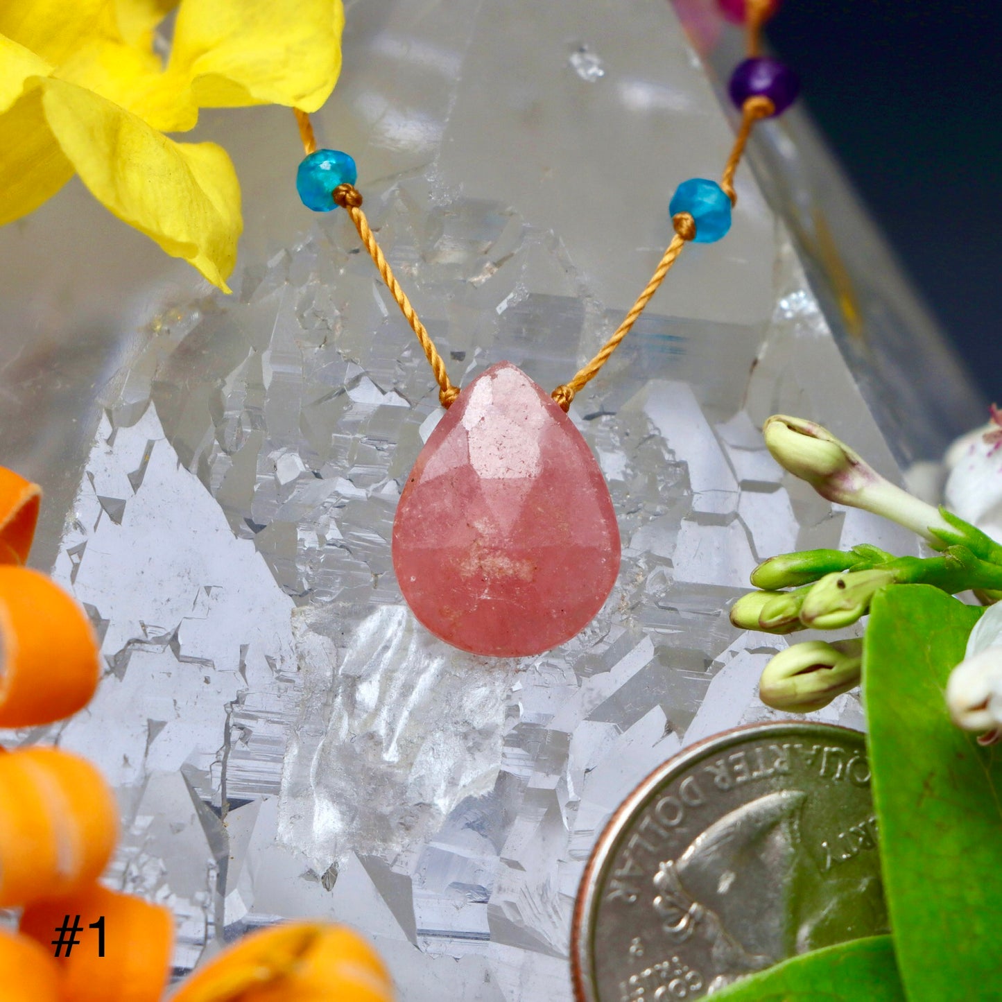 Rhodochrosite Rainbow Drop