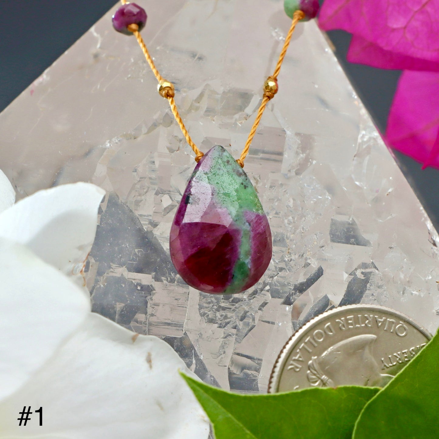 Ruby Zoisite Alohi Drop