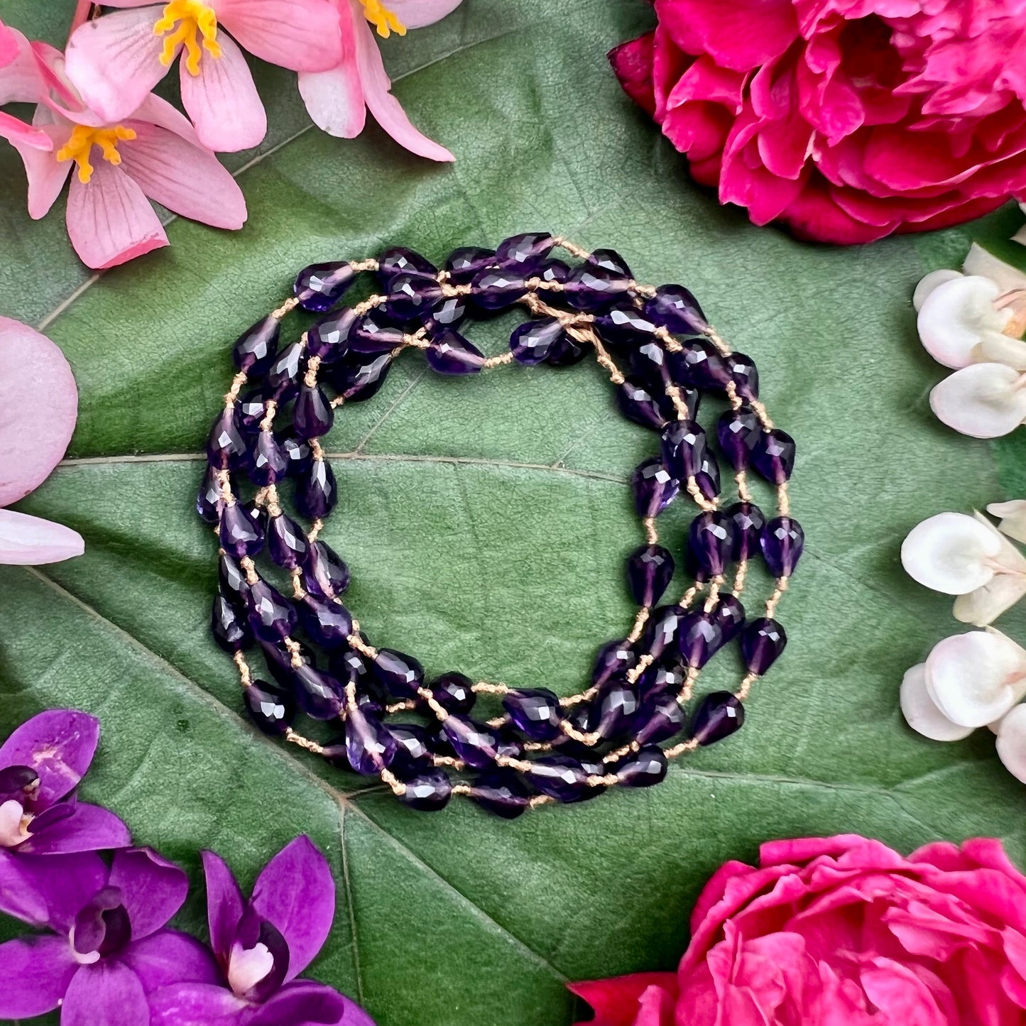 Amethyst Drop Lei