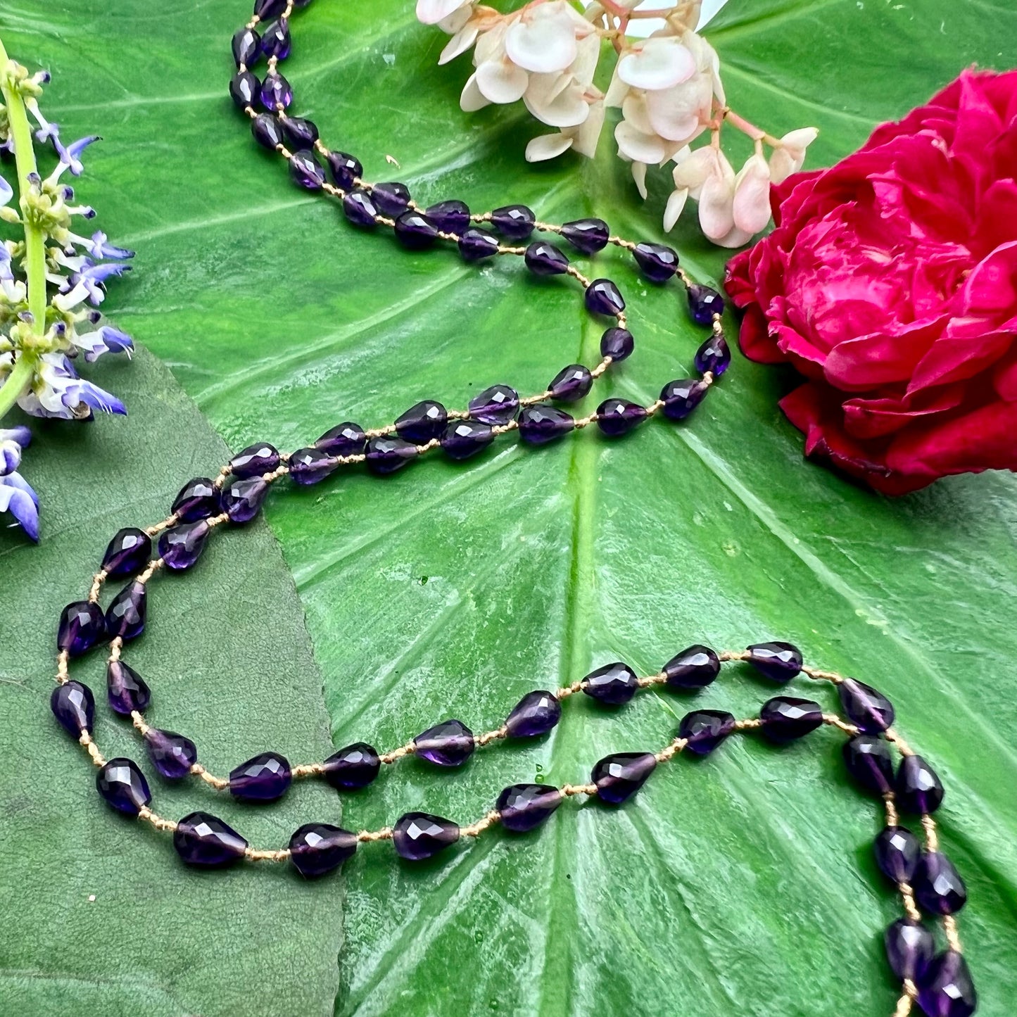 Amethyst Drop Lei