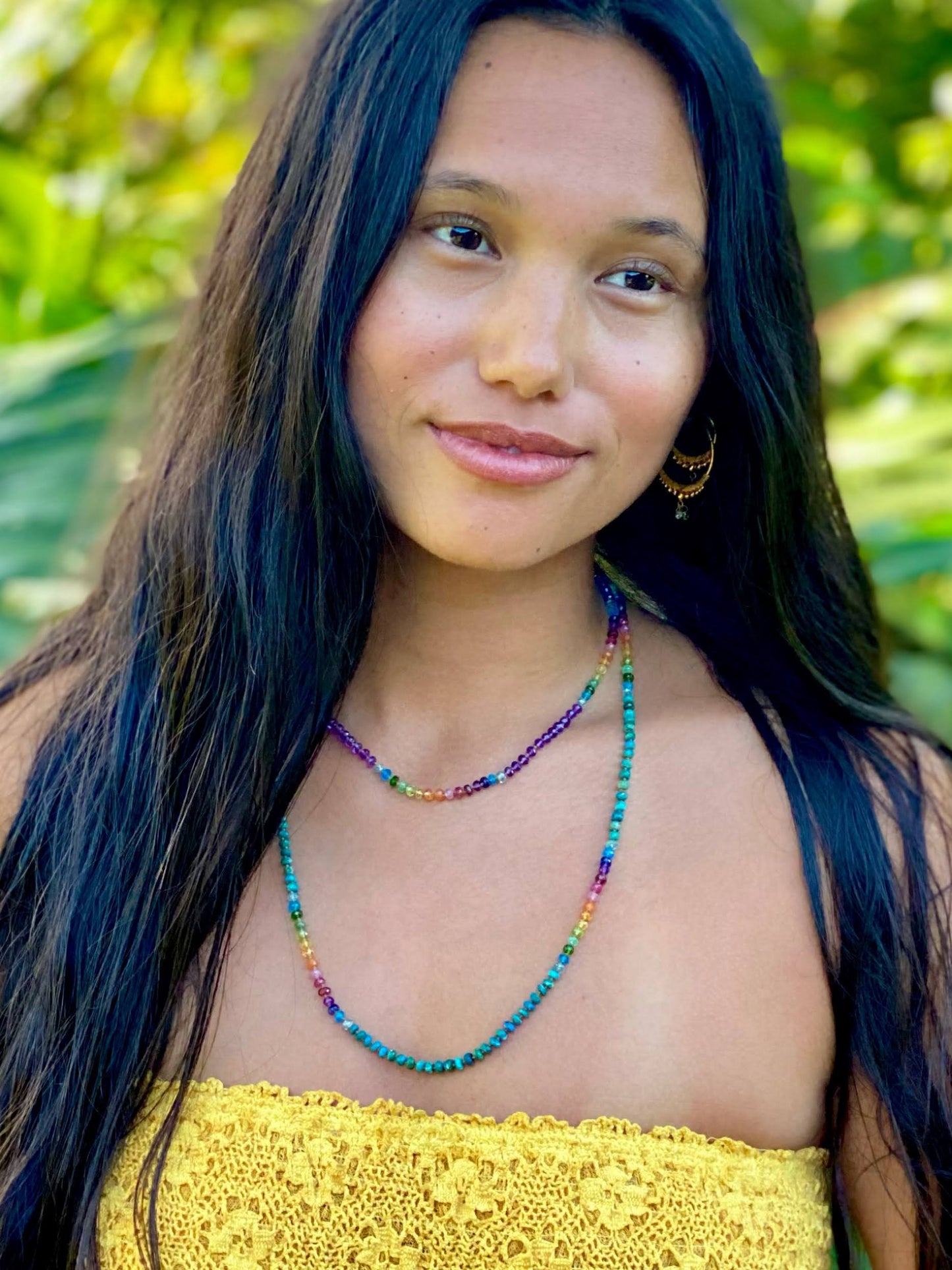 Amethyst Choker Rainbow Lei