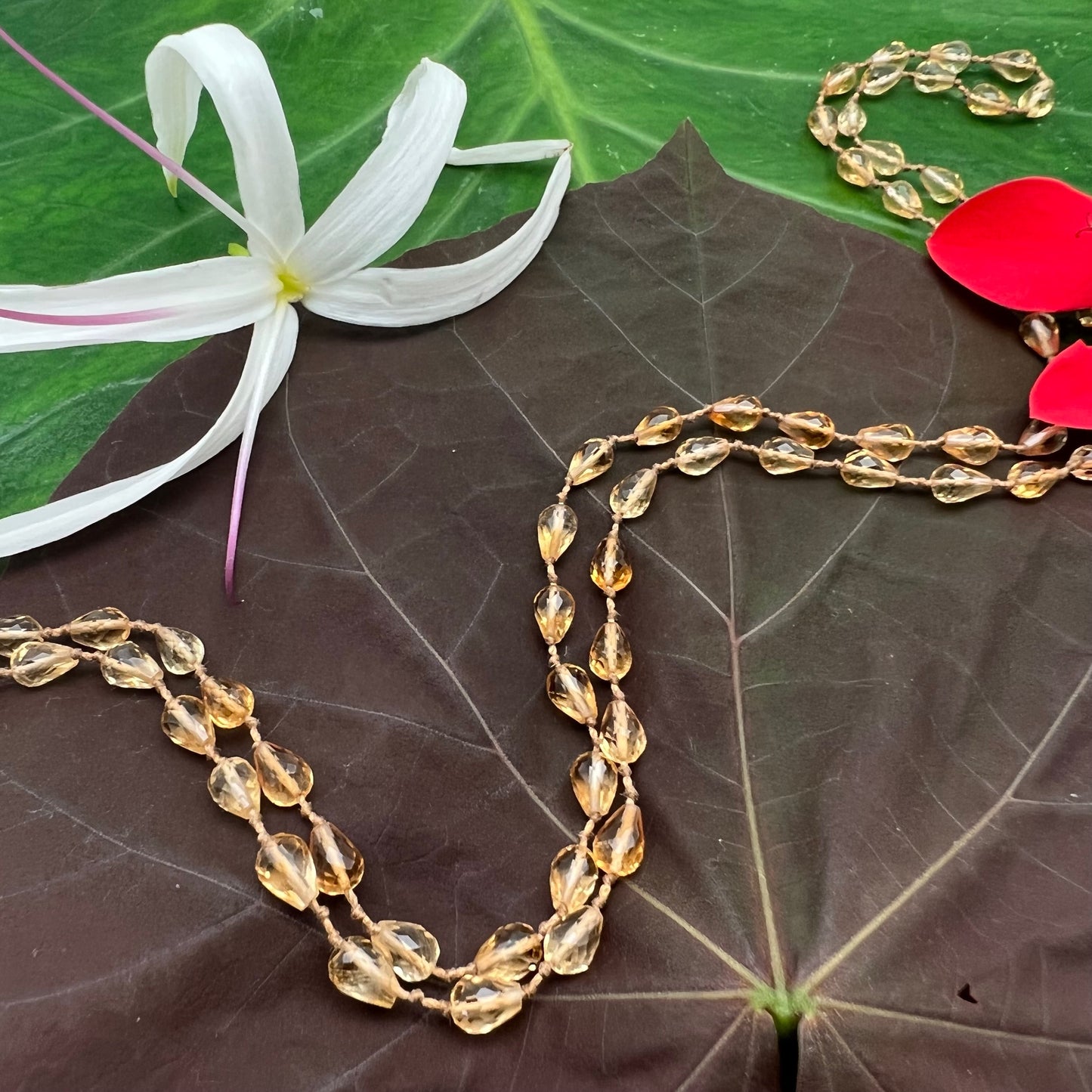 Citrine Drop Lei