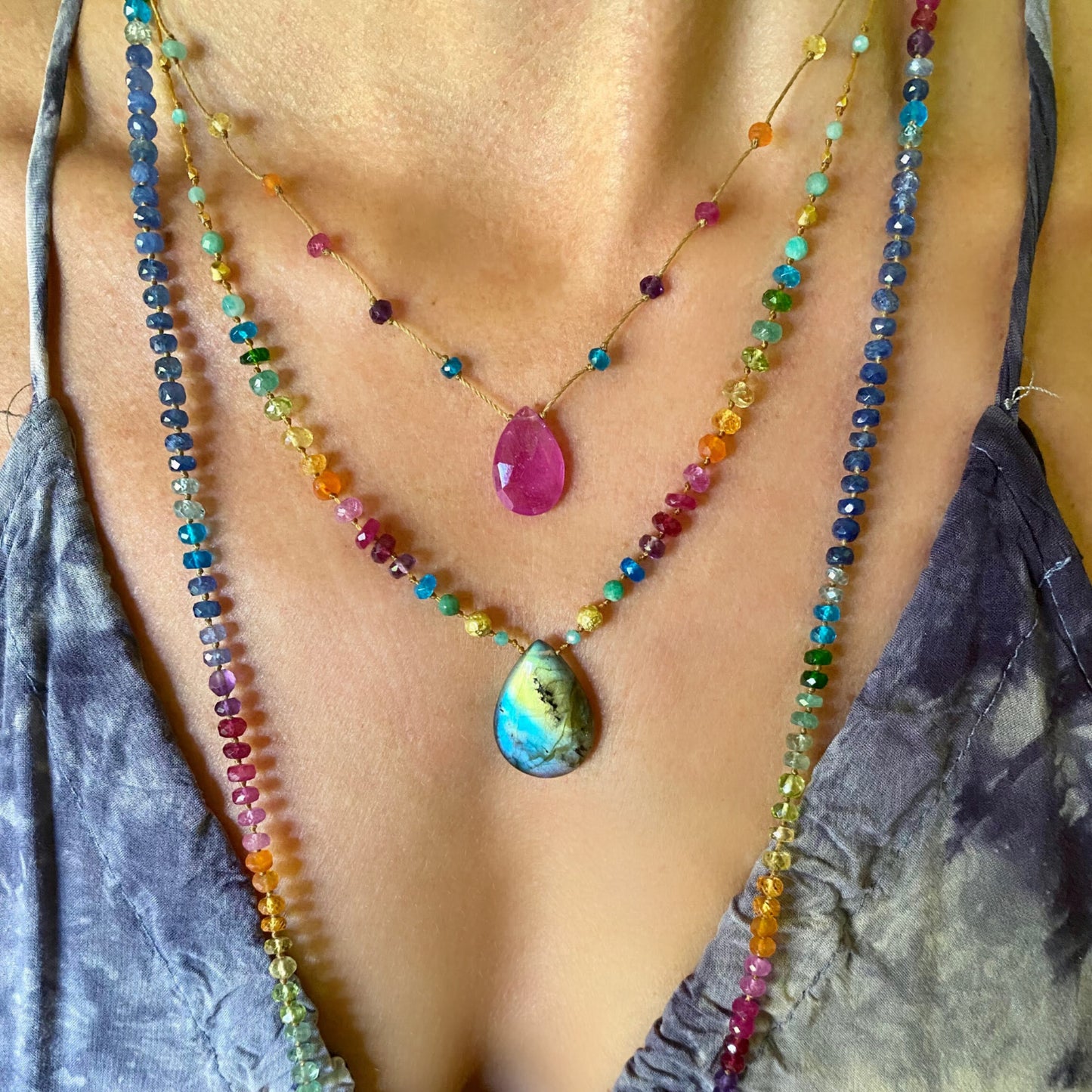 Labradorite & Gold Rainbow Mana