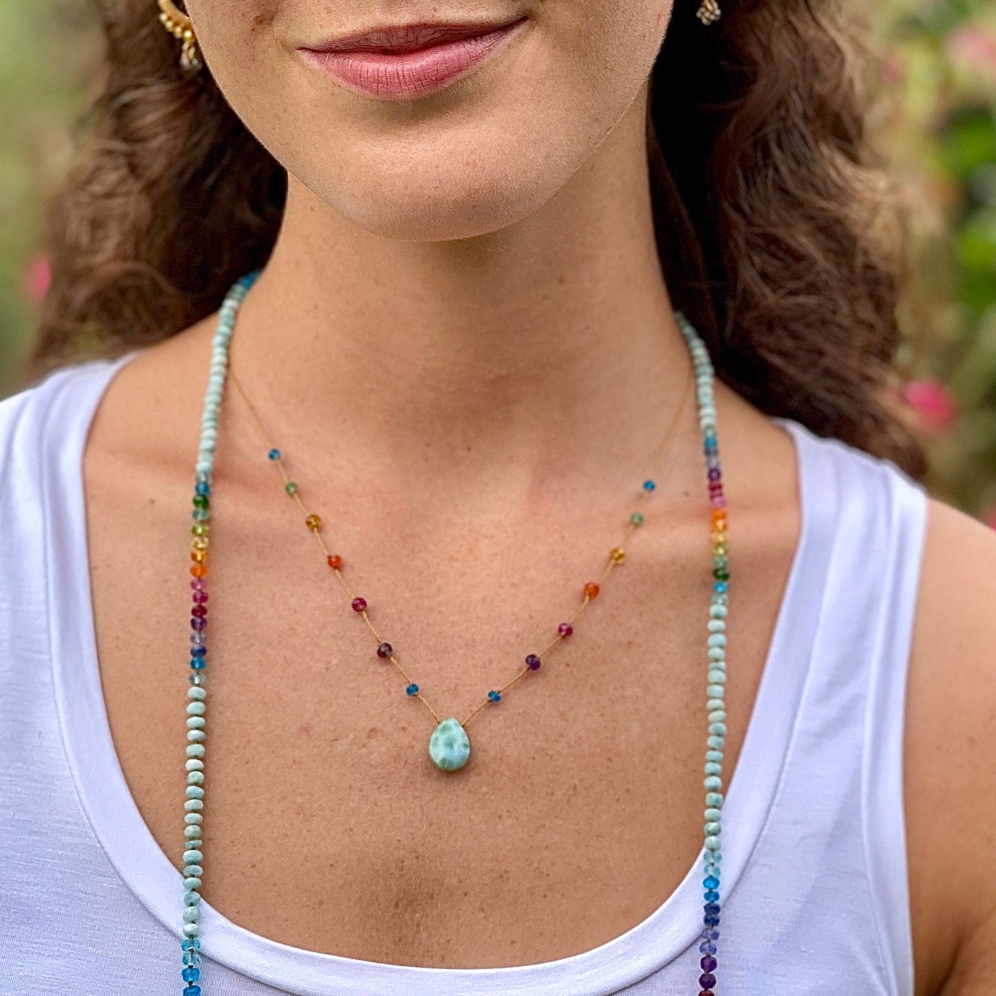 Larimar Rainbow Drop