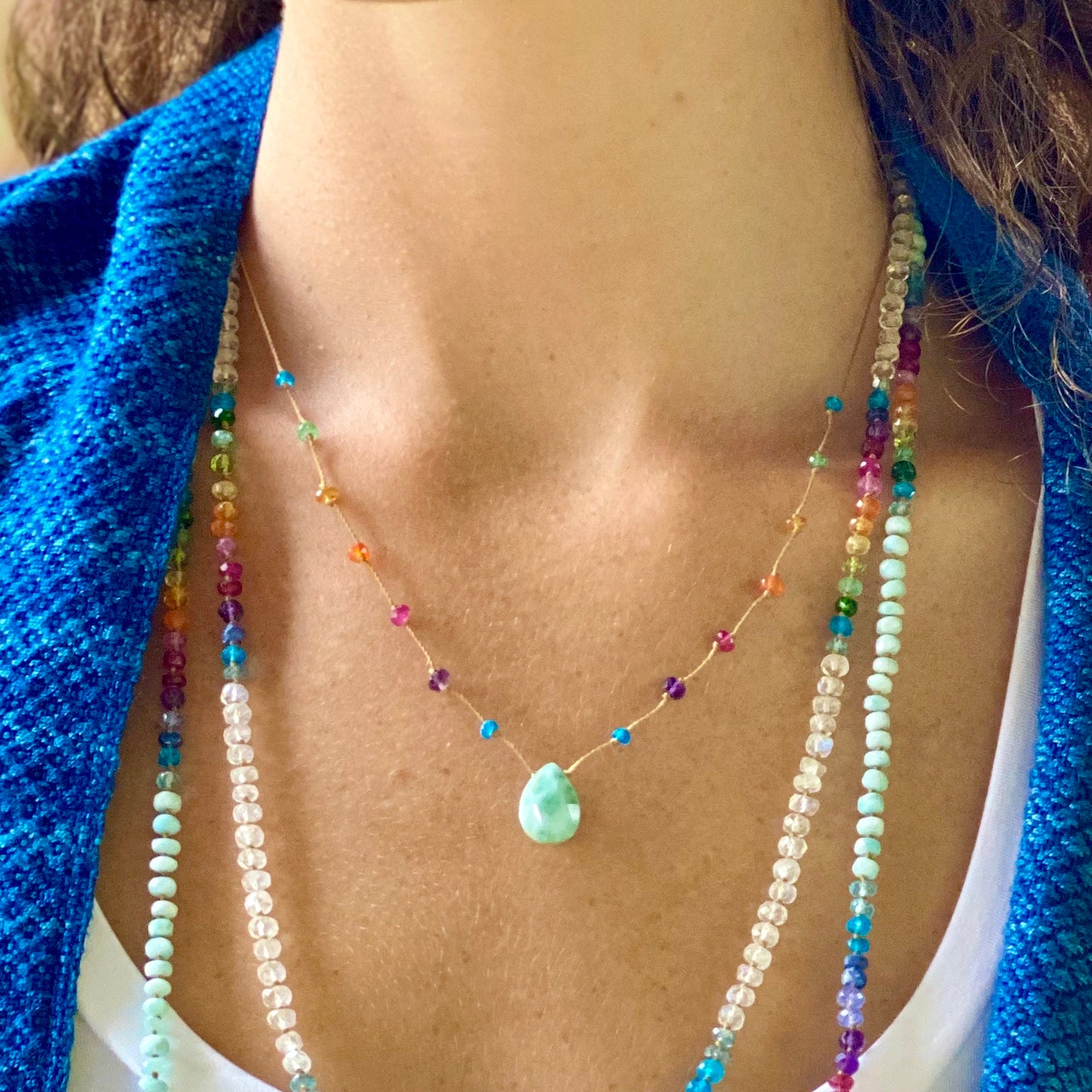 Larimar Rainbow Drop