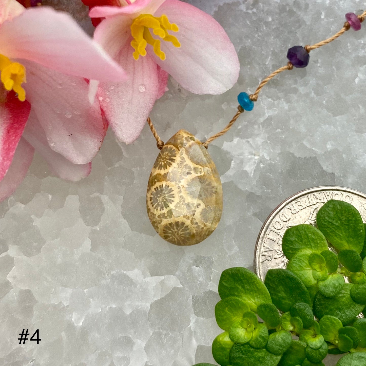 Flower Jasper Rainbow Drop