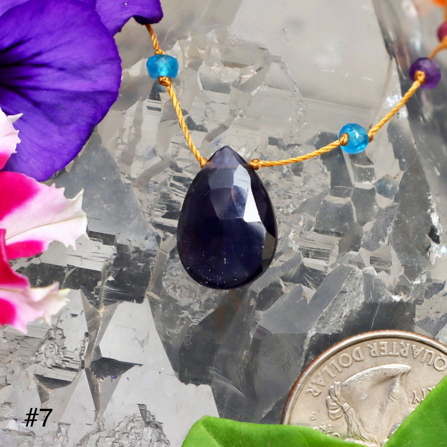 Iolite Rainbow Drop