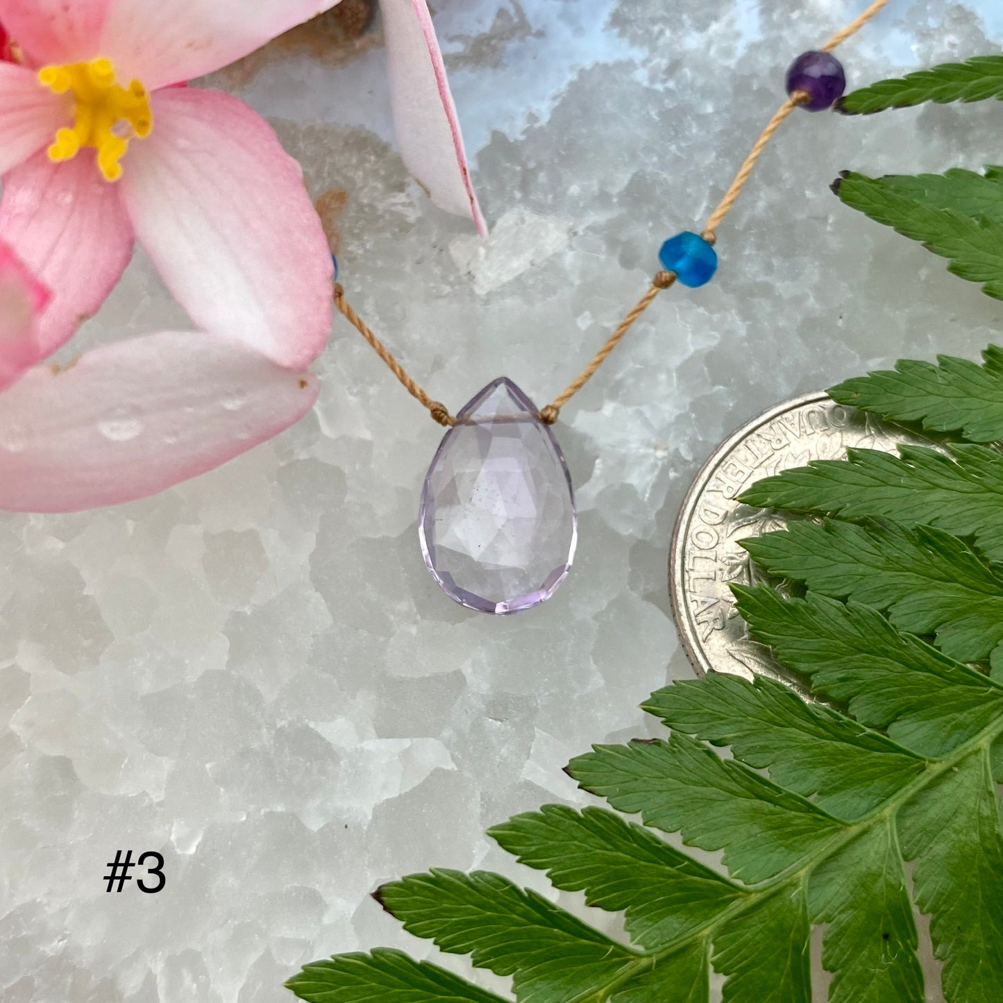 Lavender Amethyst Rainbow Drop