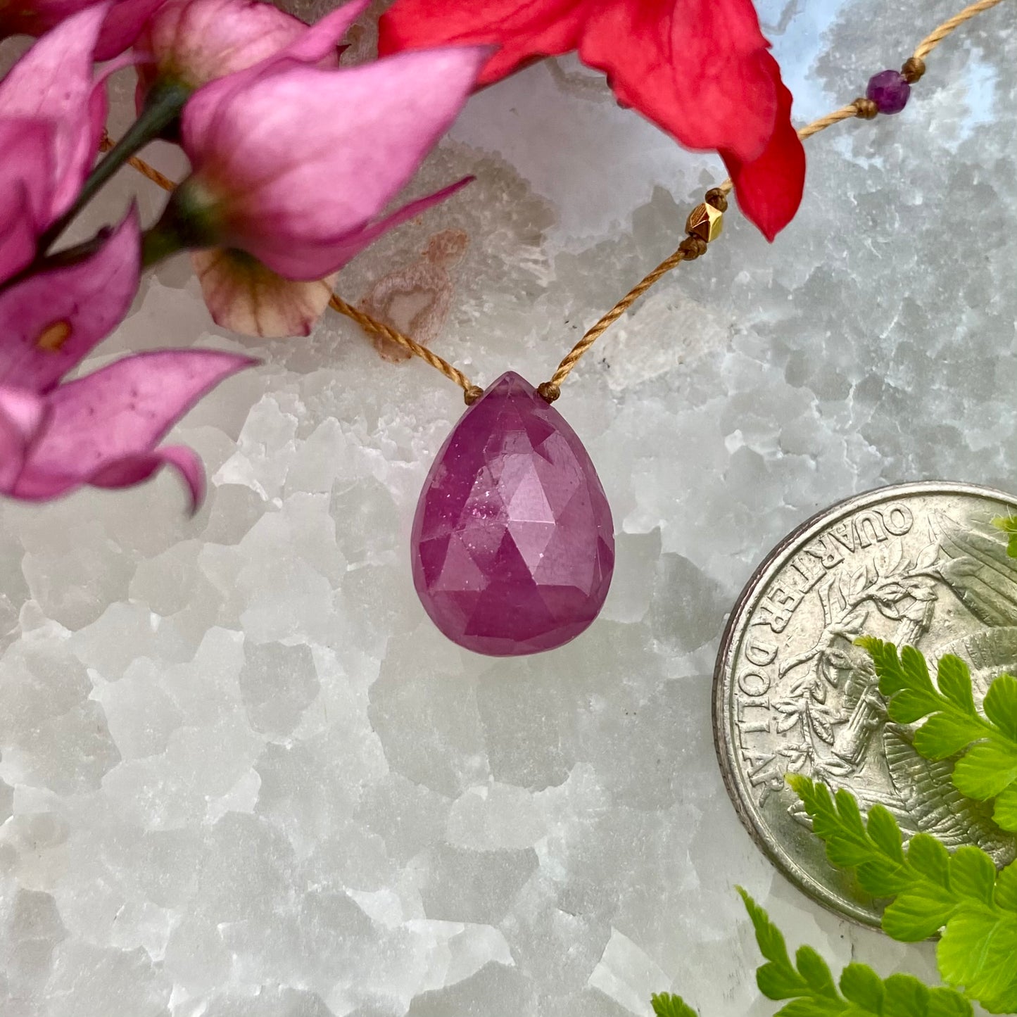 Pink Sapphire Alohi Drop