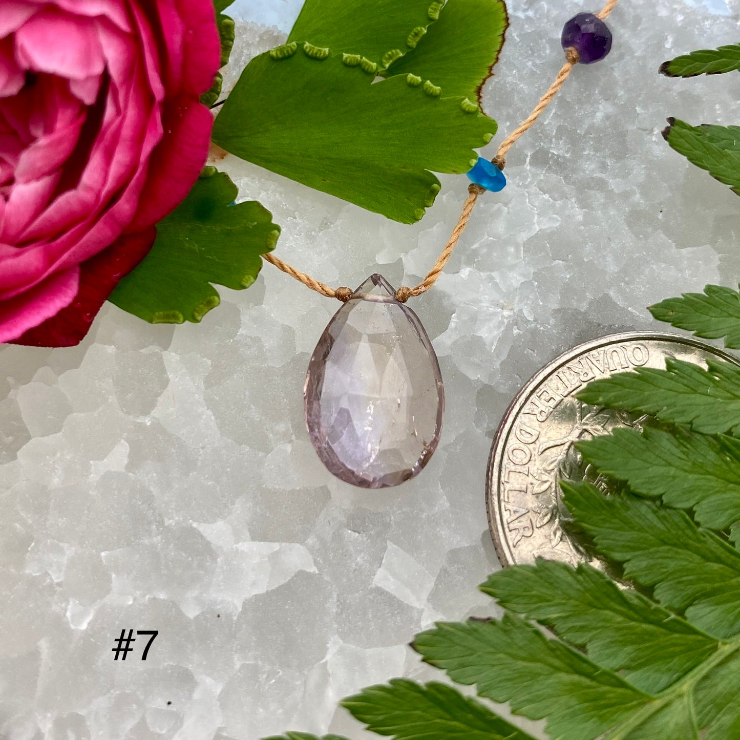 Lavender Amethyst Rainbow Drop
