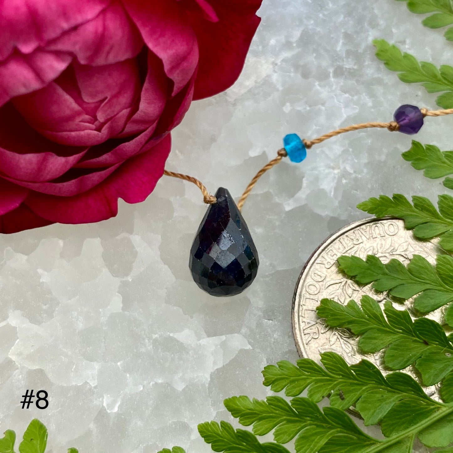 Blue Sapphire Rainbow Drop