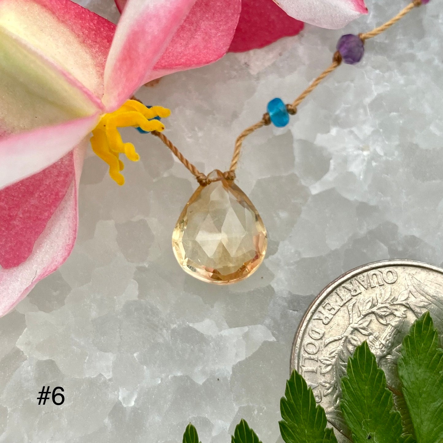 Citrine Rainbow Drop