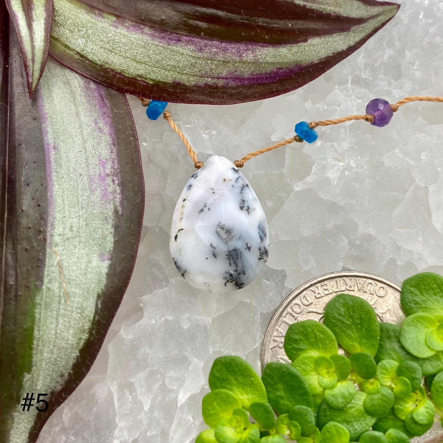 Dendritic Opal Rainbow Drop