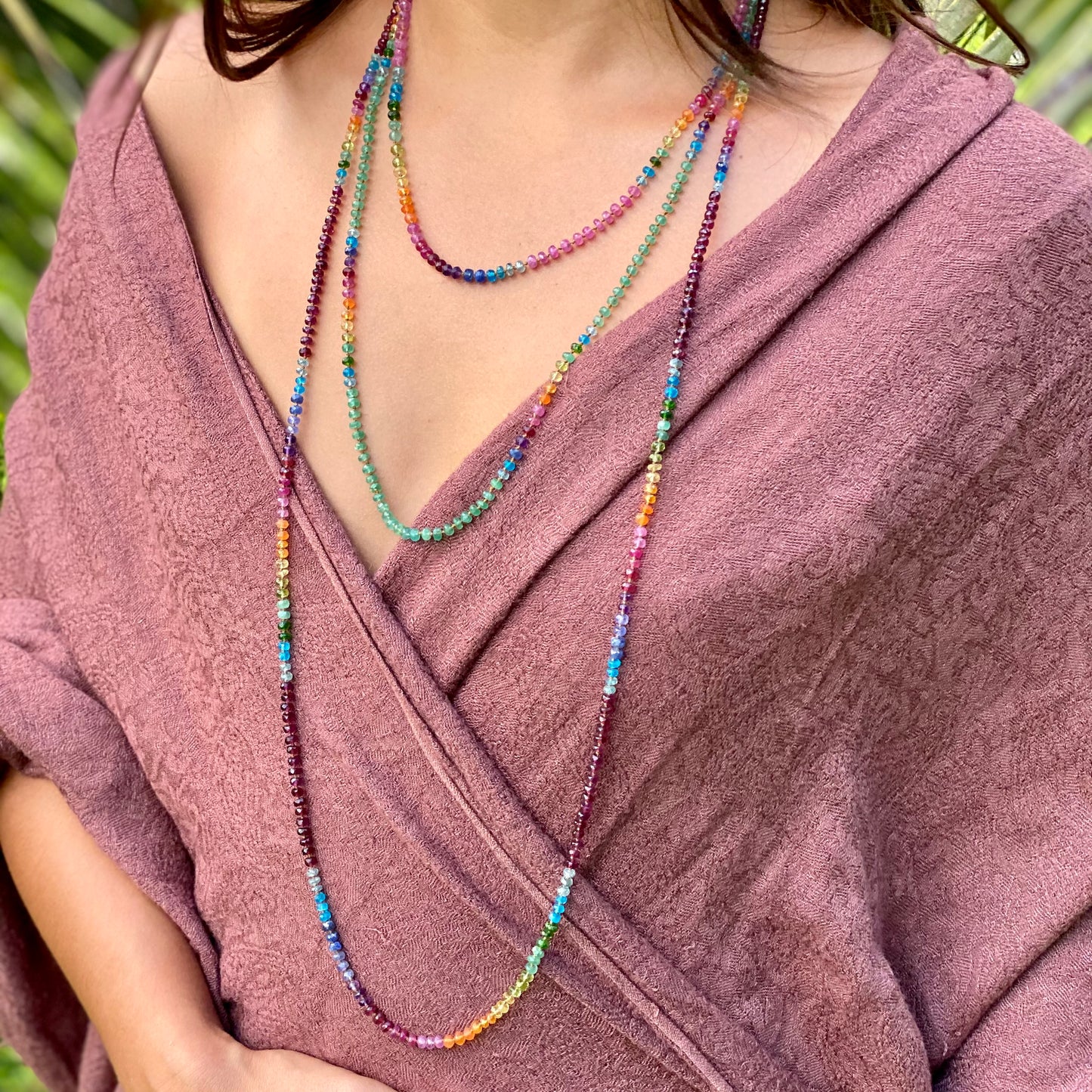 Garnet Rainbow Lei