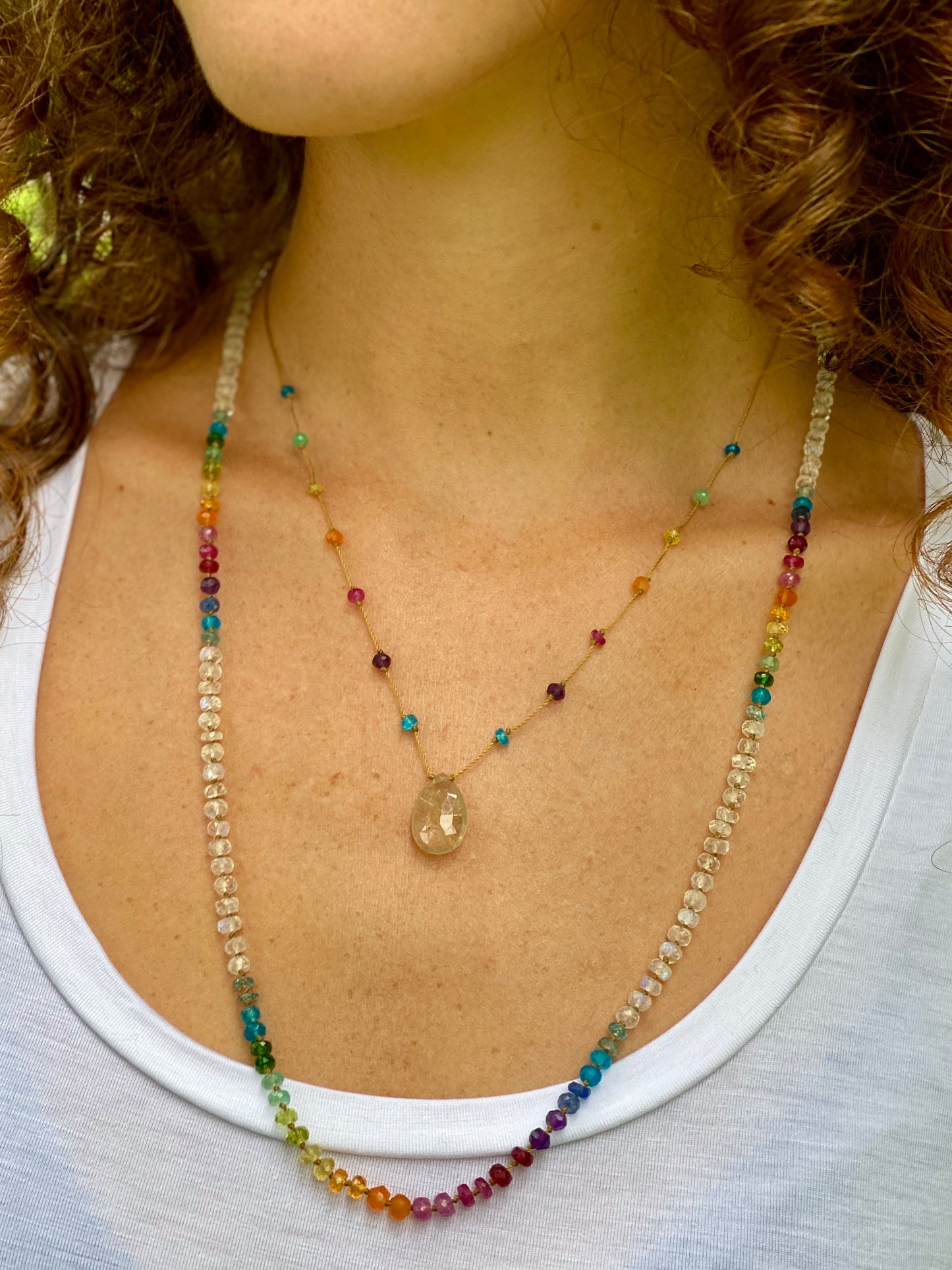 Rutilated Quartz Rainbow Drop