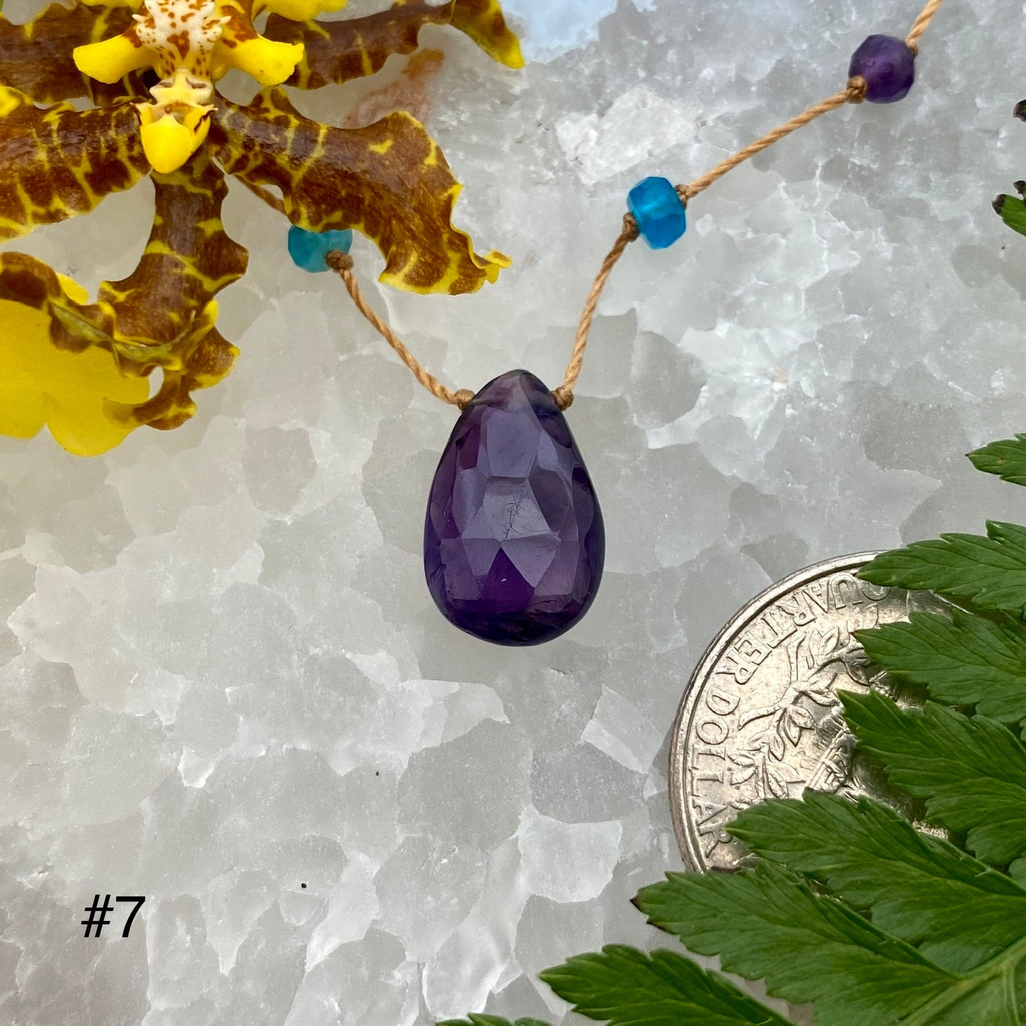 Amethyst Rainbow Drop