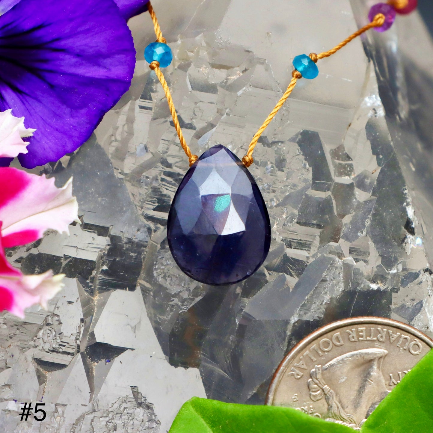 Iolite Rainbow Drop